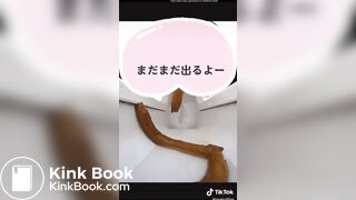 Japanese Women Stomach Stuffing Fart & Pooping