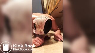 chinese femdom toilet slave eat and drink