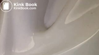 Pooping toilet girl YT 1, Hefty morning poo plops