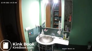 Woman pooping in Toilet 202