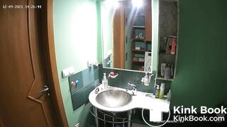 Woman pooping in Toilet 202