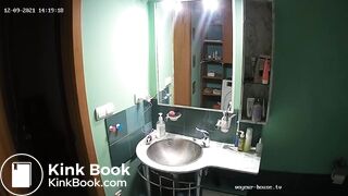 Woman pooping in Toilet 202