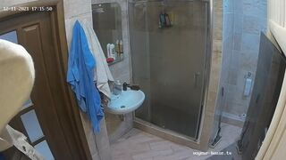 Woman pooping in Toilet 201