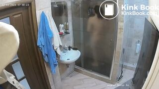 Woman pooping in Toilet 201