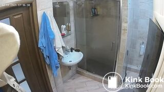 Woman pooping in Toilet 201