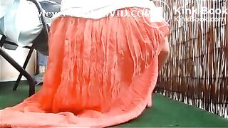 Shitting on the balcony - nopan