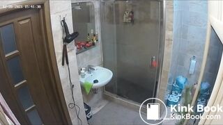 Woman pooping in Toilet 206