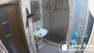 Woman pooping in Toilet 206