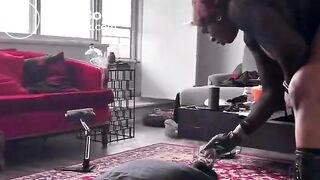 Sexy Ebony Soft Poop on Slave