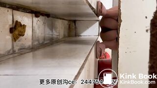 The girl defecated heavily in the toilet 23 - video 2