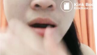 Chinese girl chew shit