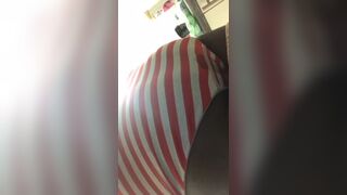 Ebony Striped Panty Poop