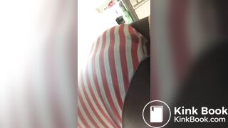 Ebony Striped Panty Poop