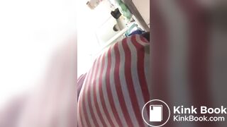 Ebony Striped Panty Poop