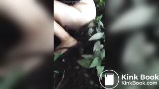 Drunk girl shitting outside