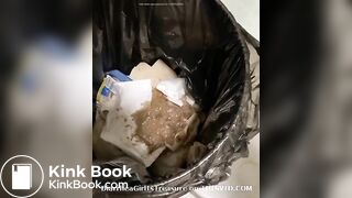 girl diarrhea in trash can