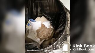 girl diarrhea in trash can