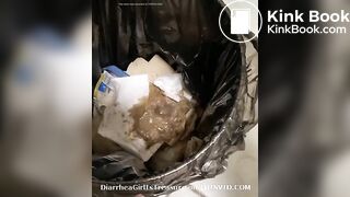 girl diarrhea in trash can