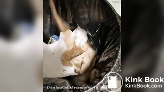 girl diarrhea in trash can