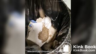 girl diarrhea in trash can