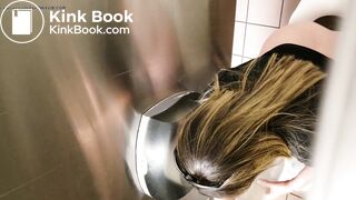 Latina With Nice Feet Filmed Shitting in Public Toilet - video 2