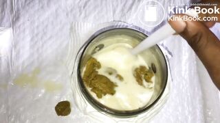 BLACK GIRL SHITTING IN ICE CREAM POT