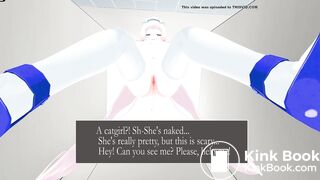 Catgirl shitting on tiny