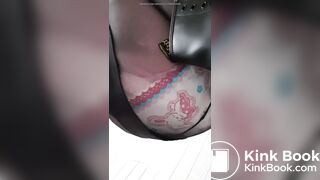 Girl makes yet another big mess in her diaper
