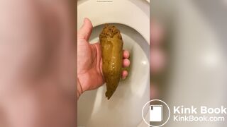 got a thick, smelly turd out of the toilet