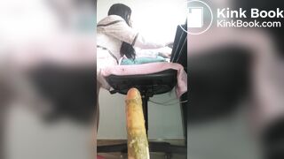 Scat girl dildo ride