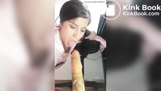 Scat girl dildo ride