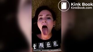 She is enjoying some scat