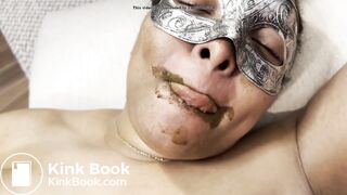 My slave gobbles the last of my turd, and drinks spit