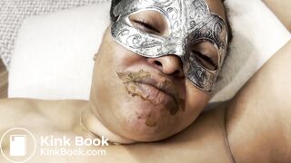 My slave gobbles the last of my turd, and drinks spit