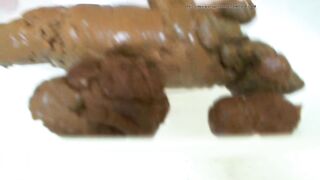 Big ass blonde milf pooping big