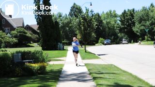 Girl has diarrhea outside