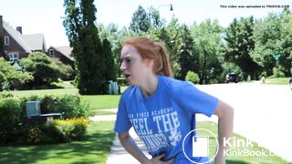 Girl has diarrhea outside