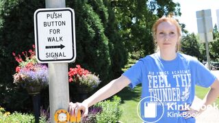 Girl has diarrhea outside