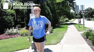 Girl has diarrhea outside