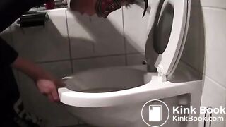 Masked Woman Throws up shit