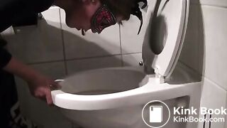 Masked Woman Throws up shit