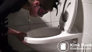 Masked Woman Throws up shit