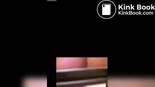 Black girl has to boo boo on the balcony