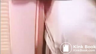 Black girl has to boo boo on the balcony