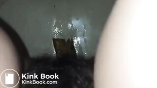 Pooping between legs