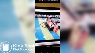 Girl poops herself in a store