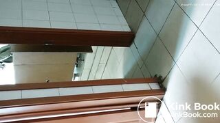 Girl pooping gets voyeured at bottom view