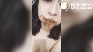 Latina eats plenty of her poop