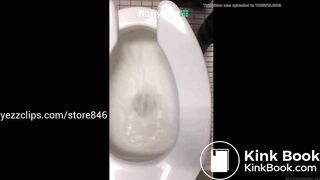 Woman farting on the toilet and pooping