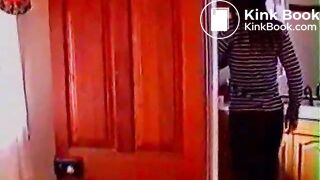 (Vintage) Girl drops big load in toilet